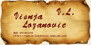 Višnja Lozanović vizit kartica